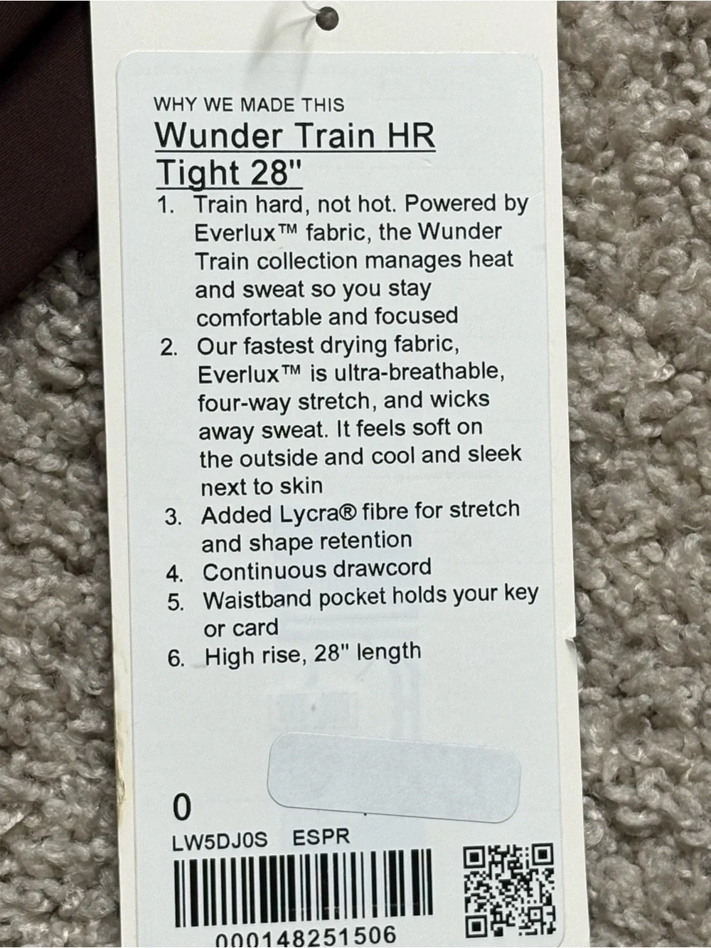 Lululemon Wunder Train High-Rise Tight 28